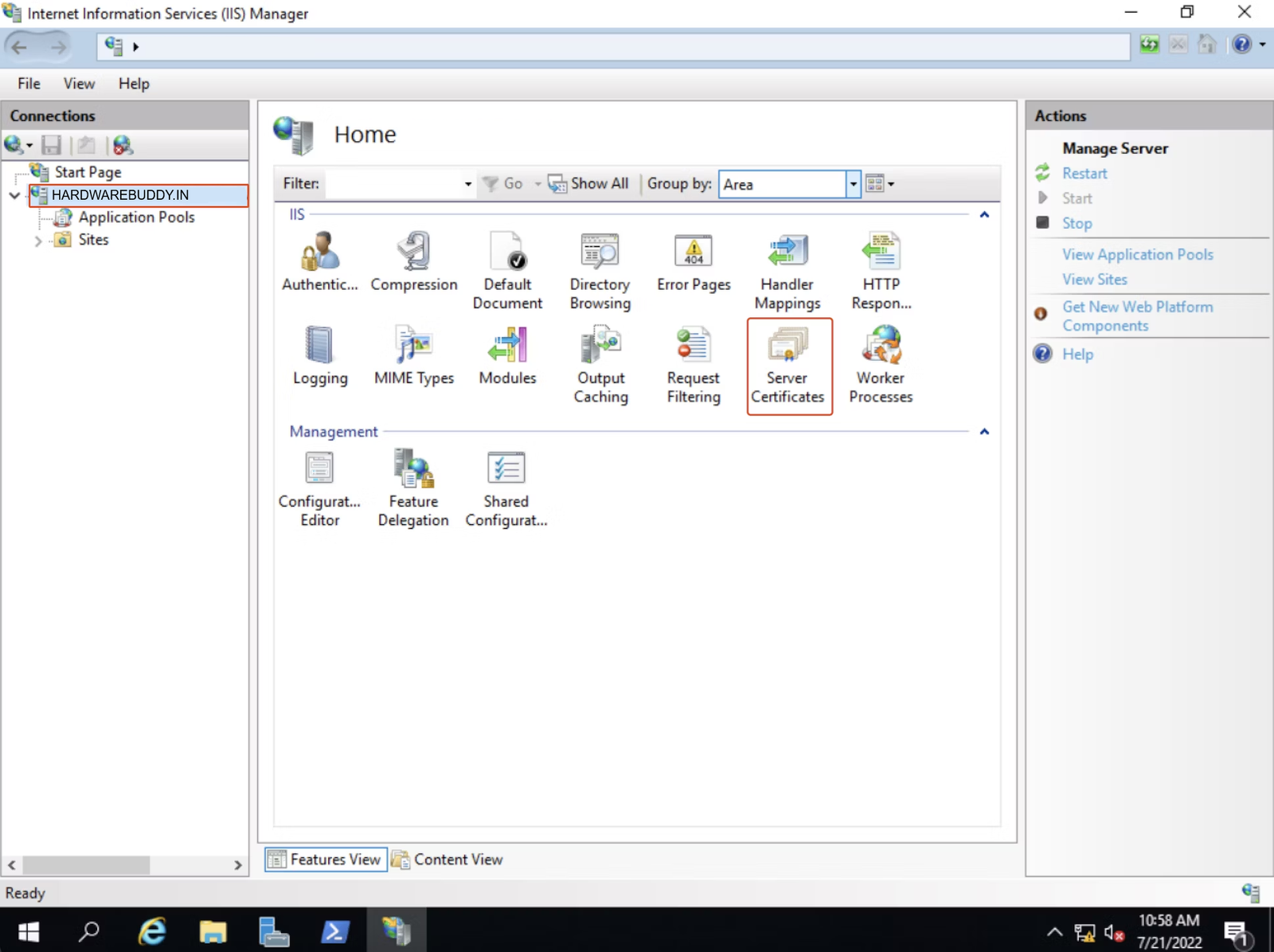 install ssl certificate in iis