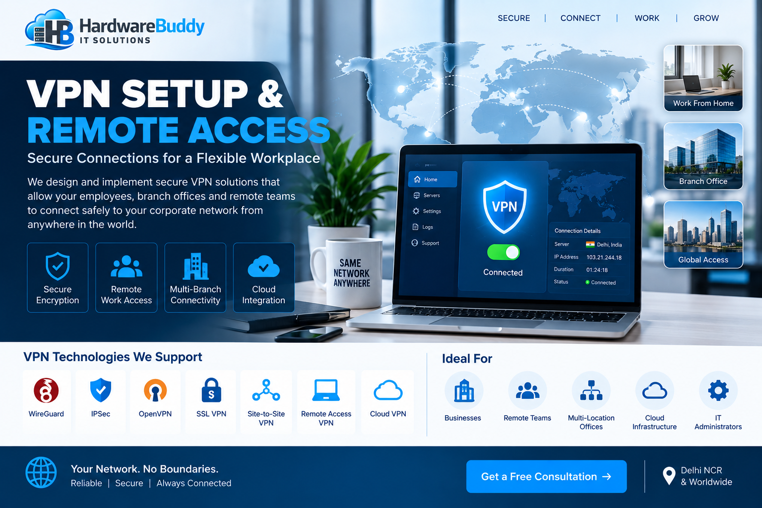 VPN Setup and Remote Access Solutions in Delhi NCR